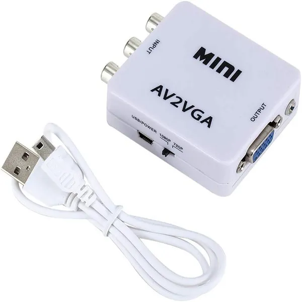 Μετατροπέας AV/RCA/CVBS σε VGA 1080p A-006