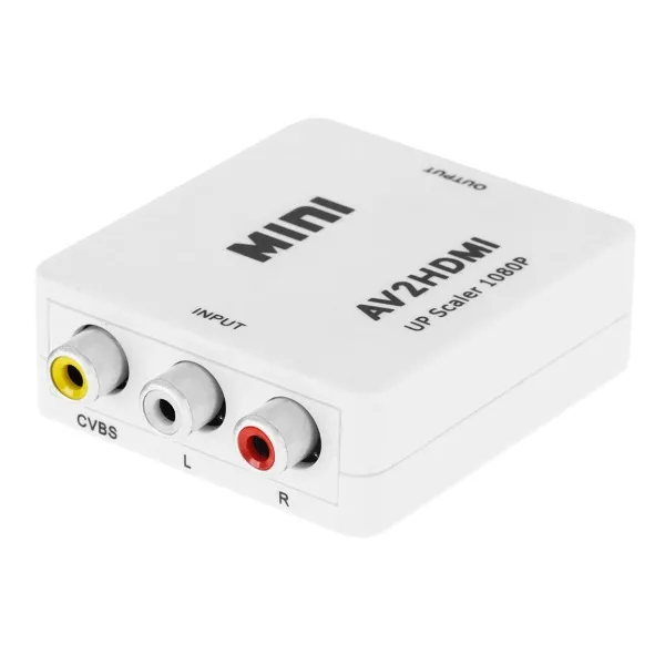 Μετατροπέας σήματος εικόνας και ήχου RCA female σε HDMI AV2HDMI λευκό AV2HD