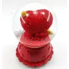 RedRoss Snow Globe Κόκκινη Καρδιά Μεγάλες Νιφάδες Μαγική Πολυρεζίνη Ting Ting Μιούζικαλ Περιστρεφόμενη 16cm Δεν χρειάζεται μπαταρία 82325 Κόκκινο