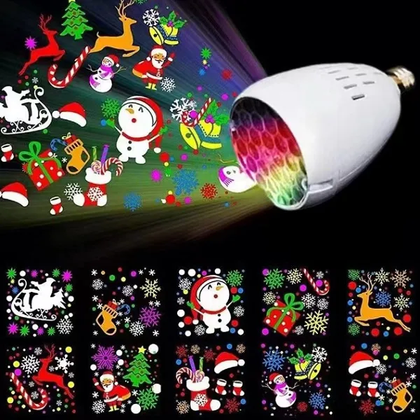 Χριστουγεννιάτικη LED Λάμπα-Προβολέας Ε27 εσωτερικού χώρου 4LEDx1W ZY-2416