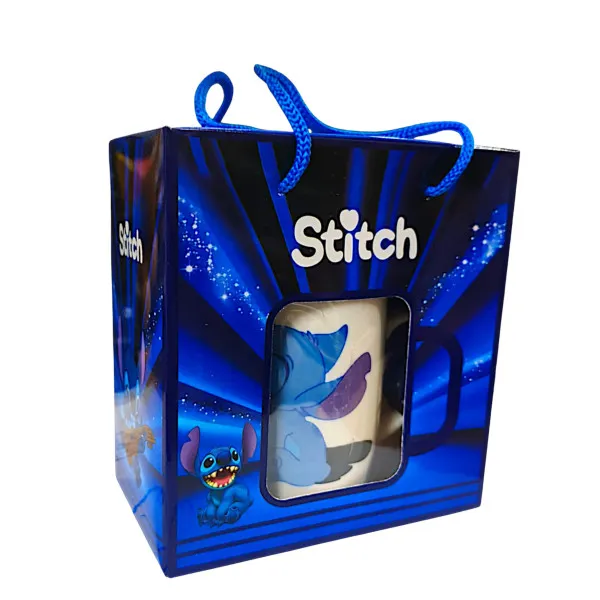 Stitch Κεραμικό Φλυτζάνι με κουταλάκι Σε Κουτί Δώρου 86633-1 Μπλε