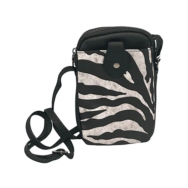 Γυναικείο τσαντάκι ﻿﻿ώμου για τηλέφωνο MOHICANS B7016-1 Ζέβρα