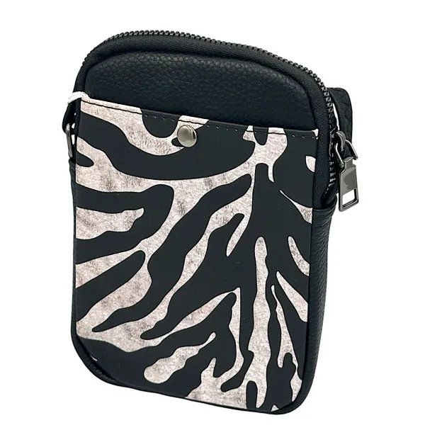 Γυναικείο τσαντάκι ﻿﻿ώμου για τηλέφωνο MOHICANS B7016-1 Ζέβρα