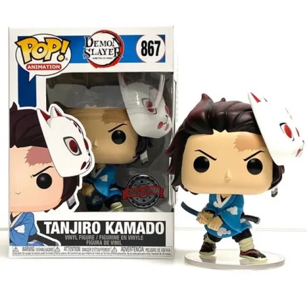 Funko Pop! Animation Demon Slayer 867 Tanjiro Kamado with Mask Exclusive Μπλε