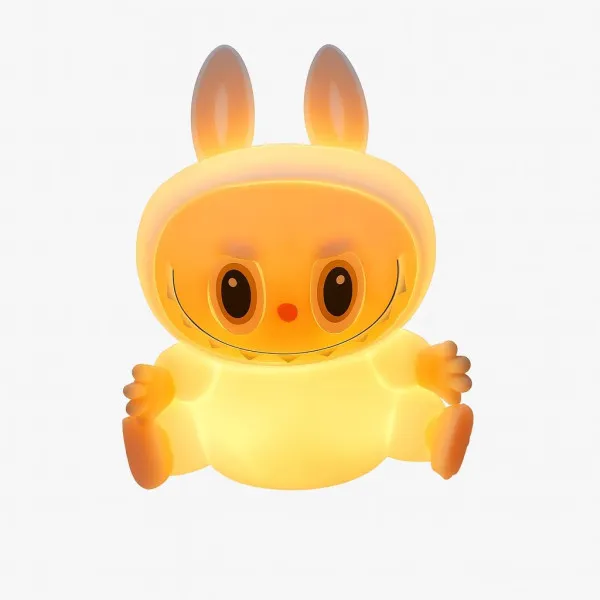 Παιδικό Φωτιστικό Νυκτός Labubu LED Πολύχρωμο με Αισθητήρα Αφής & Χρονοδιακόπτη – Λευκό