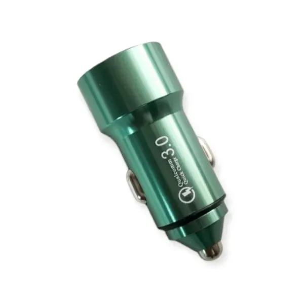 Φορτιστής Αυτοκινήτου 65W Treqa Γρήγορης Φόρτισης με μία Θύρα USB μαζί με Καλώδιο CC-318 Πράσινο