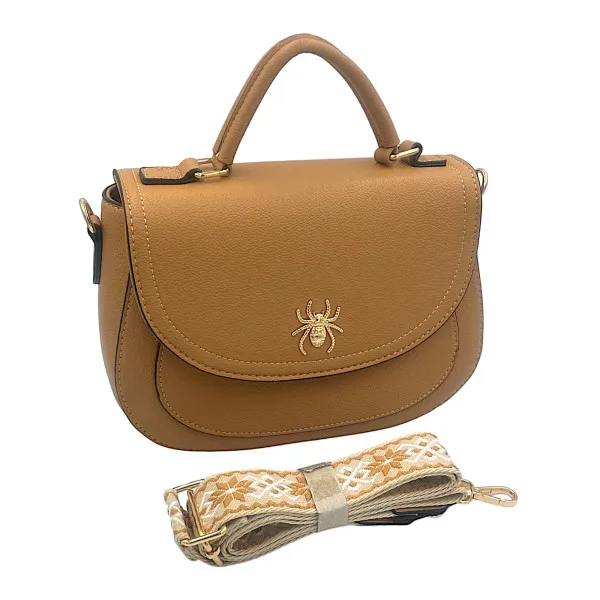 Γυναικείο τσαντάκι χειρός- χιαστί Mohicans CH5578-150-1 Καφέ