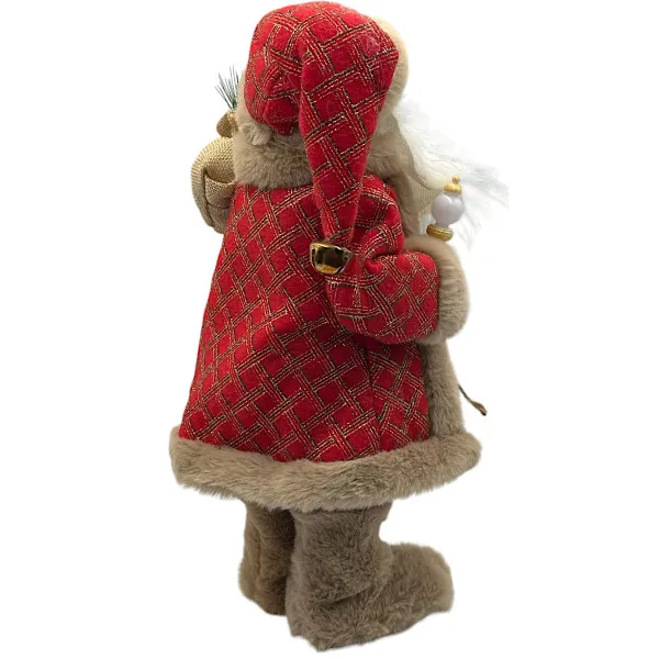 Διακοσμητικός Χριστουγενιάτικος Άι Βασίλης Mohicans 40cm με κίνηση και μουσική D2023-67