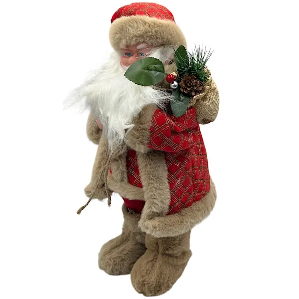 Διακοσμητικός Χριστουγενιάτικος Άι Βασίλης Mohicans 40cm με κίνηση και μουσική D2023-67