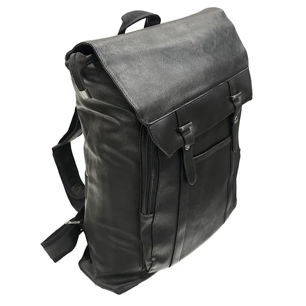 ΤΣΑΝΤΑ ΠΛΑΤΗΣ  ΔΕΡΜΑΤΙΝΗ MOHICANS DR-2006 ΜΑΥΡΟ