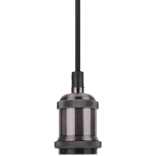 Μοντέρνο Κρεμαστό Φωτιστικό Μονόφωτο με Ντουί E27 DY-24 Μαύρο