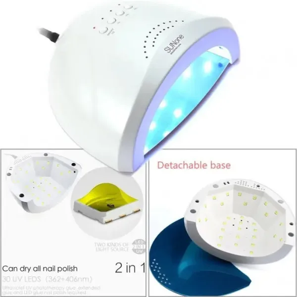 Φουρνάκι Νυχιών Uv Led Sun One 48W GV-001 Λευκό