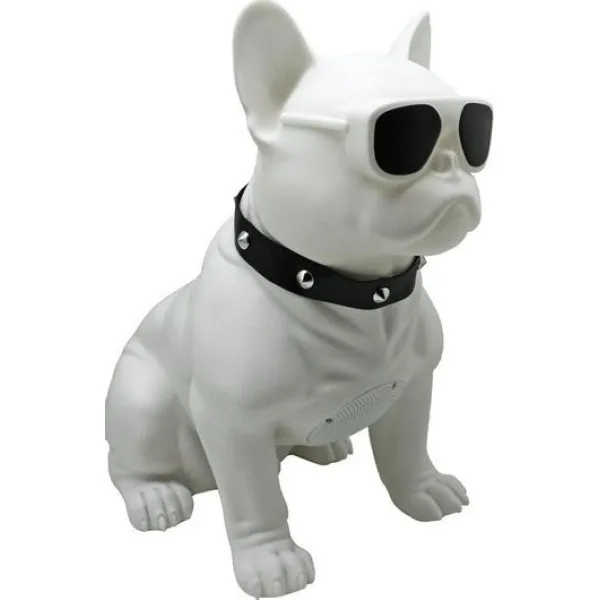 H-M10 Bulldog Head Rotatable Ηχείο Bluetooth 5W με Διάρκεια Μπαταρίας έως 6 ώρες 20 cm Άσπρο