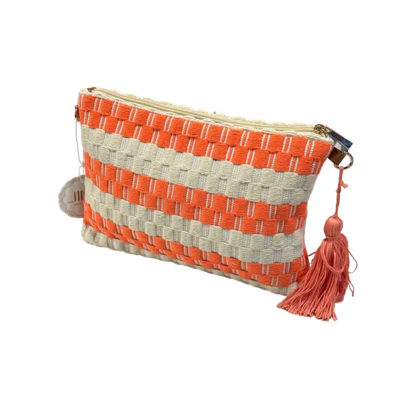 Γυναικείο Νεσεσέρ ΤΣΑΝΤΑΚΙ ΥΦΑΣΜΑΤΙΝΟ  Mohicans JA-519 Πορτοκαλί Μπεζ