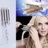 HAIR SCISSORS FOR WAVY HAIR KEMEI KM-1010 PINK-GOLD