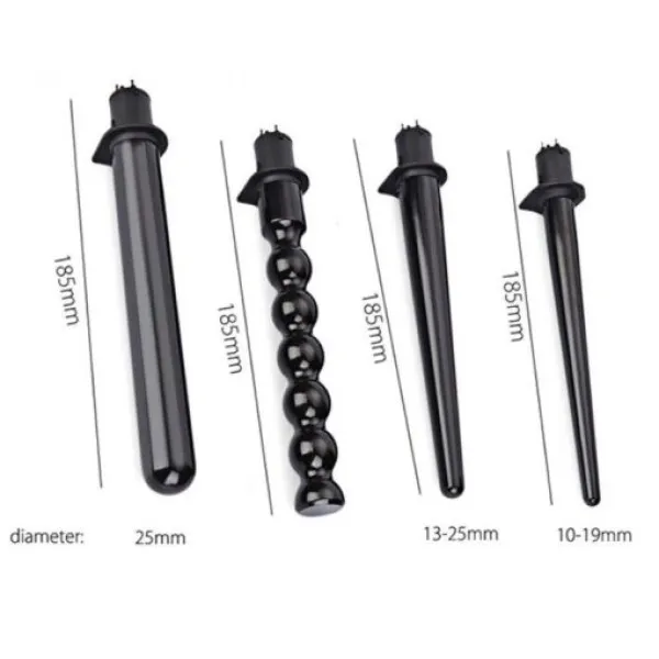 Kemei Κωνικό Ψαλίδι Μαλλιών για Μπούκλες 59W KM-4083 Μαύρο