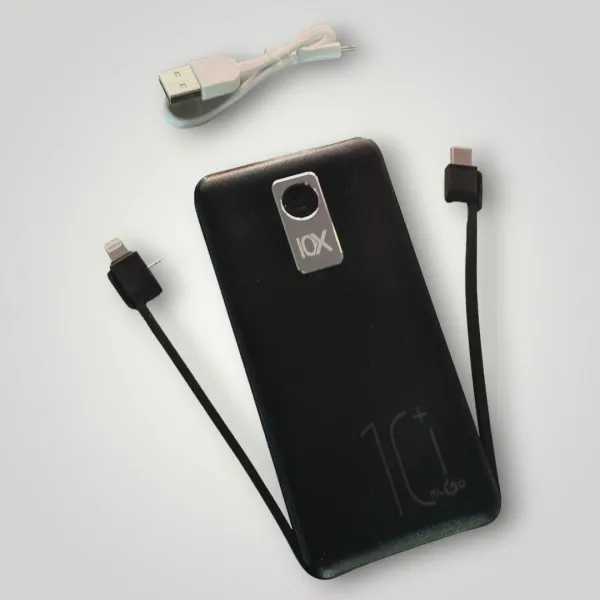 KLGO POWER BANK 10000mAh ME ΘΥΡΑ USB-A KP-90 ΜΑΥΡΟ