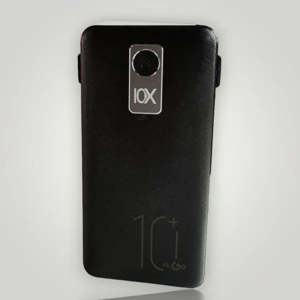 KLGO POWER BANK 10000mAh ME ΘΥΡΑ USB-A KP-90 ΜΑΥΡΟ