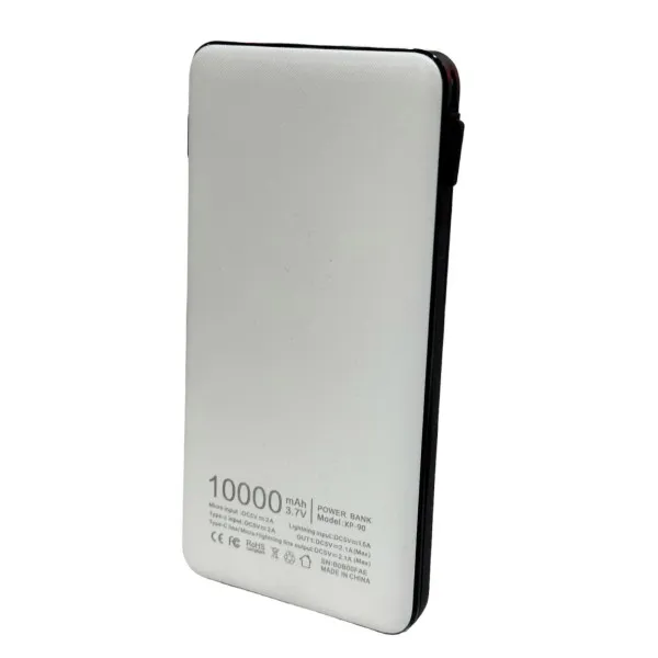 KLGO KP 90 POWER BANK 10000mAh με Θύρα USB-A KP-90 ΛΕΥΚΟ