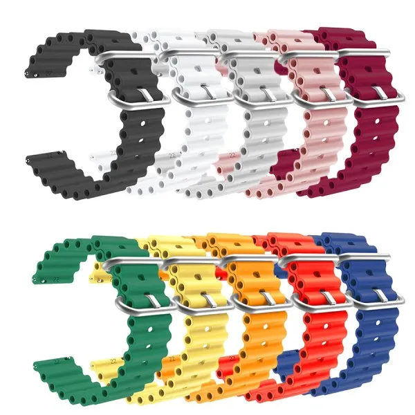 Λουράκι Σιλικόνης για Apple Watch Ocean Chain strap 42/44/45/49 M00-11 Κόκκινο