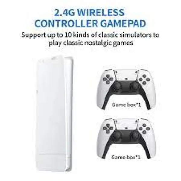 Wireless 2.4G HDMI TV Game PS1 4K P5 Handle Home Gamepad Console Λευκό