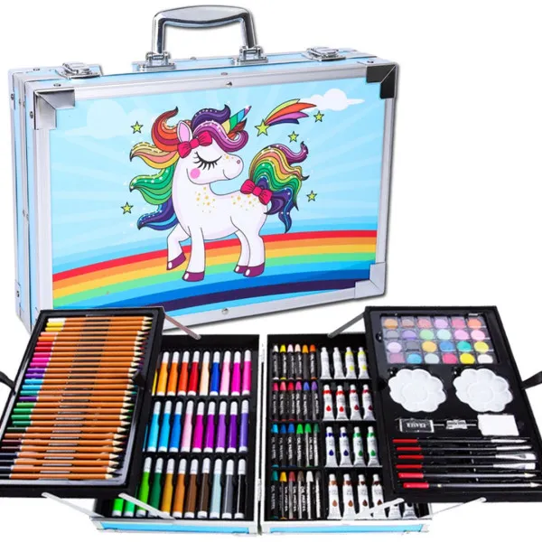 Σετ Ζωγραφικής σε Βαλιτσάκι 145τμχ Unicorn M3776 Πράσινο