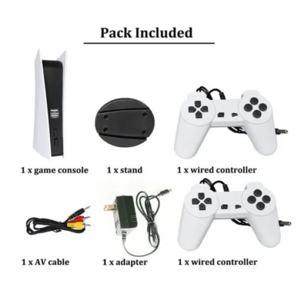 Κονσόλα Τηλεόρασης με 200 Παιχνίδια – 8 Bit Game Station 5 Λευκό με 2 Χειριστήρια P5 Λευκό