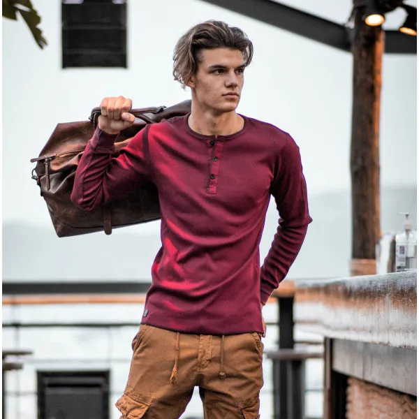 ΤΣΑΝΤΑ ΤΑΞΙΔΙΟΥ ΔΕΡΜΑΤΙΝΗ MOHICANS PB-176 ΚΑΦΕ