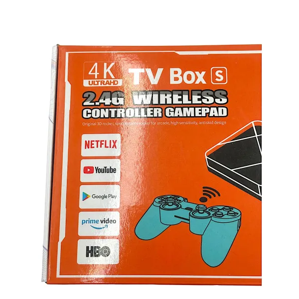 Q3 Android OS PSP Κονσόλα βιντεοπαιχνιδιών/Chromcast Smart TV για Youtube, Hulu, Net Flix, Prime Chrome Apps 4k HD Output X Pro Dual Wireless Gamepad 64G Ενσωματωμένα παιχνίδια 40000 Dual BOOT Gaming/Cast