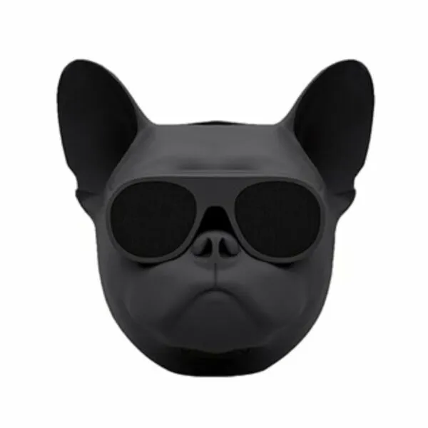 Mini Portable Wireless Bluetooth Speaker 3W in Bulldog Shape with Battery Life up to 4 Hours TF/FM 006 Black