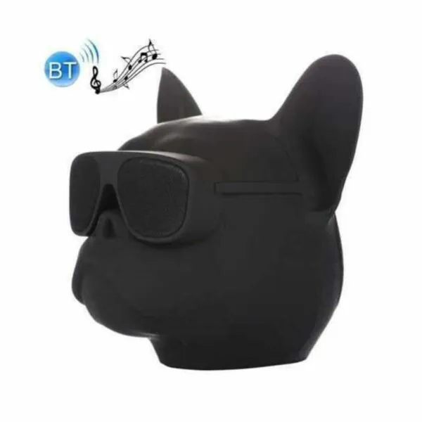 Mini Portable Wireless Bluetooth Speaker 3W in Bulldog Shape with Battery Life up to 4 Hours TF/FM 006 Black