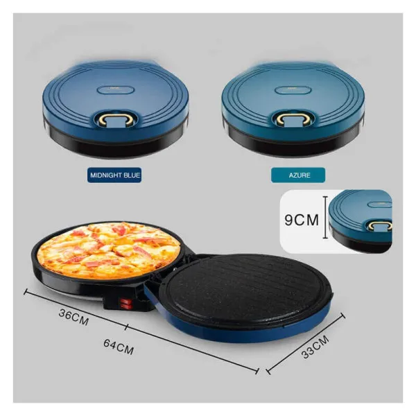 Raf Επιτραπέζια Ηλεκτρική Ψησταριά 1800W με Καπάκι R.511B Μπλε