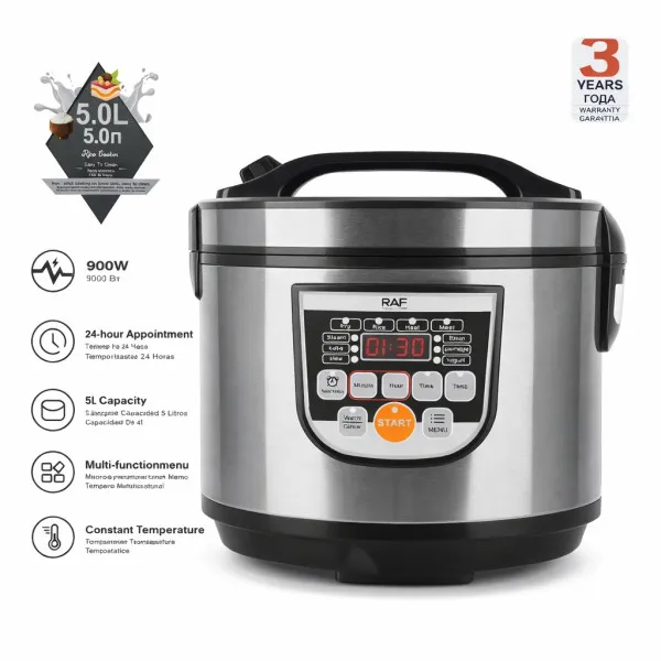Raf Πολυμάγειρας 5L 900W Ανοξείδωτος R.178