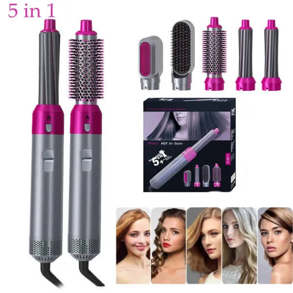 VGR Ηλεκτρική Βούρτσα Hot Air Styler 600W Γκρι/Φούξια