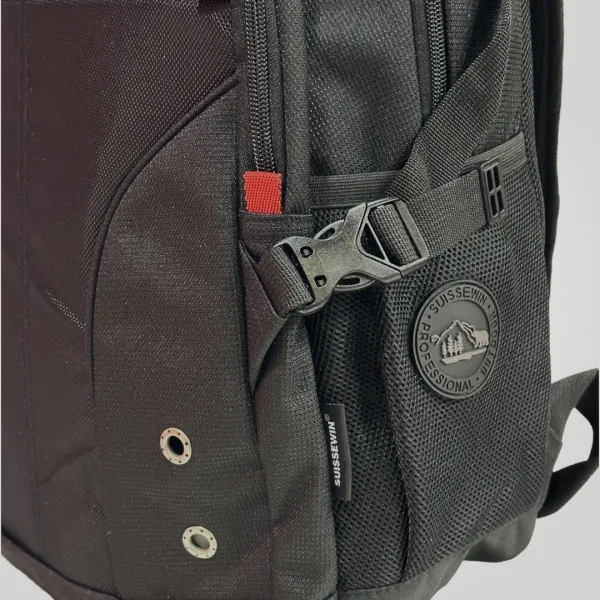 SUISSEWIN ΑΝΔΡΙΚΟ ΣΑΚΙΔΙΟ ΠΛΑΤΗΣ ΑΔΙΑΒΡΟΧΟ AIRFLOW MOHICANS SN9016 ΜΑΥΡΟ