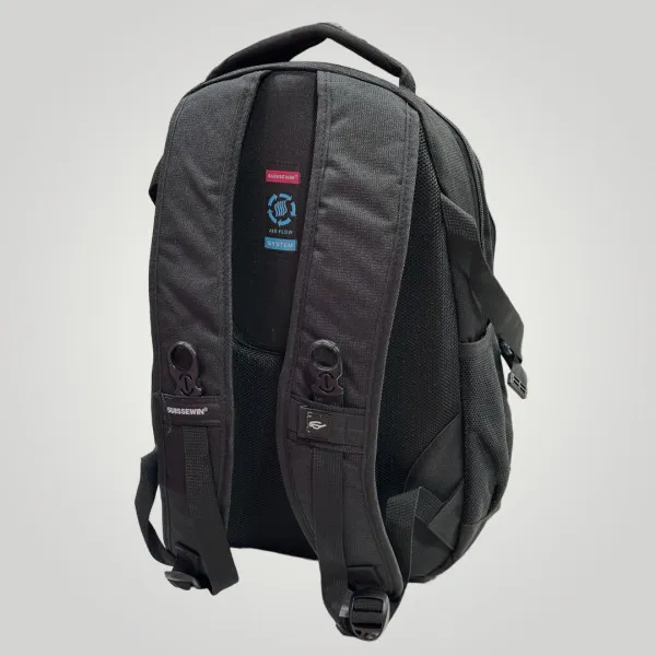 SUISSEWIN ΑΝΔΡΙΚΟ ΣΑΚΙΔΙΟ ΠΛΑΤΗΣ ΑΔΙΑΒΡΟΧΟ AIRFLOW MOHICANS SN9016 ΜΑΥΡΟ