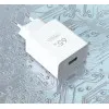 TYPE-C CHARGER WITH USB-A PORT AND USB-C CABLE 65W CS-228.WHITE