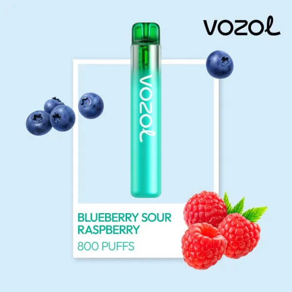 Vozol Neon 800 Blueberry Sour Raspberry Ηλεκτρονικό Τσιγάρο μιας Χρήσης 800 Εισπνοών 2ml 20mg