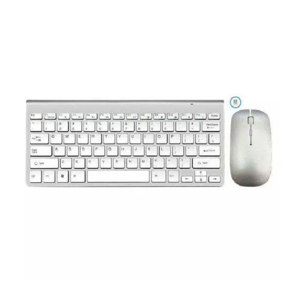 Weibo Ασύρματο Σετ Πληκτρολόγιο & Ποντίκι Αγγλικό US WB-8066 Λευκό