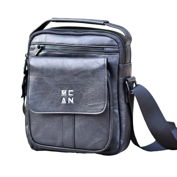 ΤΣΑΝΤΑΚΙ ΩΜΟΥ ΔΕΡΜΑΤΙΝΗ MOHICANS Z-709.ΜΑΥΡΟ