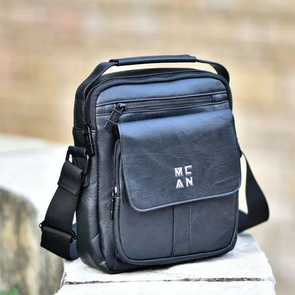 ΤΣΑΝΤΑΚΙ ΩΜΟΥ ΔΕΡΜΑΤΙΝΗ MOHICANS Z-709.ΜΑΥΡΟ