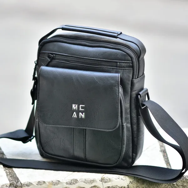 ΤΣΑΝΤΑΚΙ ΩΜΟΥ ΔΕΡΜΑΤΙΝΗ MOHICANS Z-709.ΜΑΥΡΟ