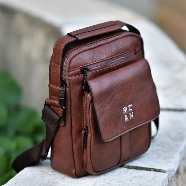 BAG SHOULDER LEATHER MOHICANS Z-709.BROWN