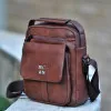 BAG SHOULDER LEATHER MOHICANS Z-709.BROWN