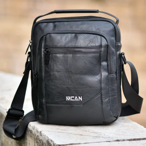 ΤΣΑΝΤΑΚΙ ΩΜΟΥ ΔΕΡΜΑΤΙΝΗ MOHICANS Z-711.ΜΑΥΡΟ