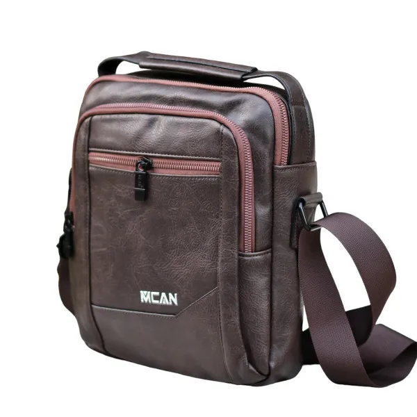 ΤΣΑΝΤΑΚΙ ΩΜΟΥ ΔΕΡΜΑΤΙΝΗ MOHICANS Z-712 ΚΑΦΕ