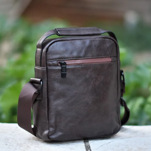 ΤΣΑΝΤΑΚΙ ΩΜΟΥ ΔΕΡΜΑΤΙΝΗ MOHICANS Z-712 ΚΑΦΕ