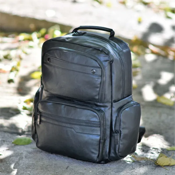 ΤΣΑΝΤΑ ΠΛΑΤΗΣ ΔΕΡΜΑΤΙΝΗ MOHICANS Z-719.ΜΑΥΡΟ