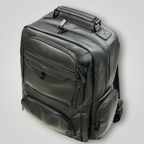 ΤΣΑΝΤΑ ΠΛΑΤΗΣ ΔΕΡΜΑΤΙΝΗ MOHICANS Z-733 ΜΑΥΡΟ