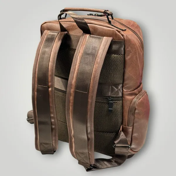 ΤΣΑΝΤΑ ΠΛΑΤΗΣ ΔΕΡΜΑΤΙΝΗ MOHICANS Z-733 ΚΑΦΕ